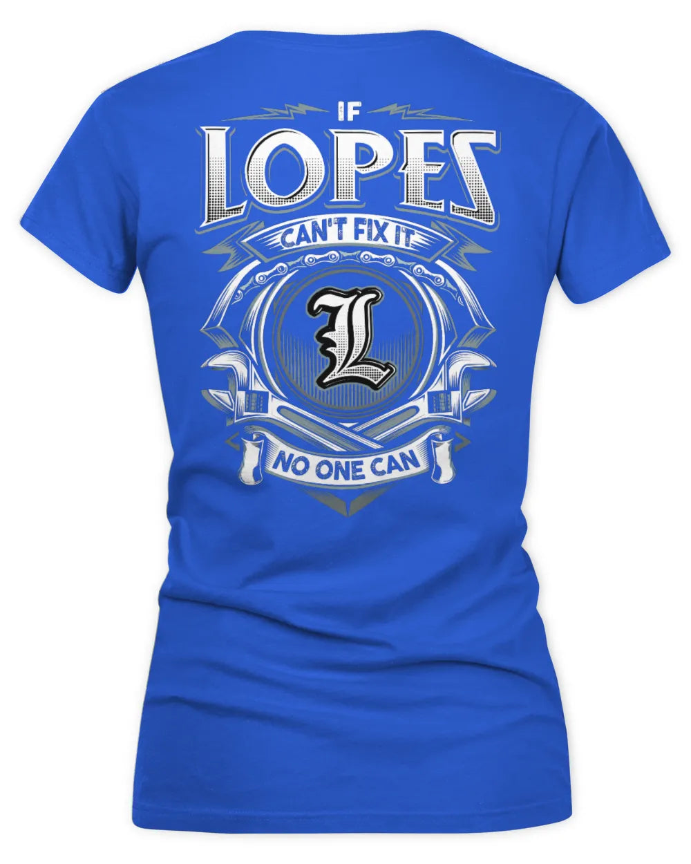 LOPES AP81-K4-626 - Personalized Ahmed Quote Apparel “If Ahmed Can't Fix It, No One Can” - Women's V-Neck T-Shirt - Royal