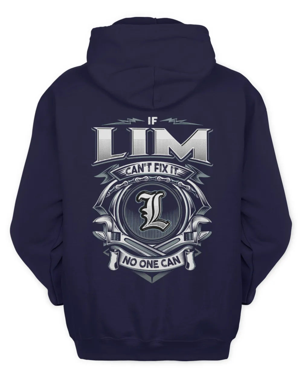 LIM AP81-K4-626 - Personalized Ahmed Quote Apparel “If Ahmed Can't Fix It, No One Can” - Unisex Hoodie - Navy