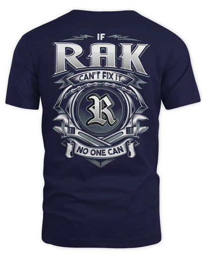 RAK AP81-K4-626 - Personalized Ahmed Quote Apparel “If Ahmed Can't Fix It, No One Can” - Unisex Standard T-Shirt - Navy