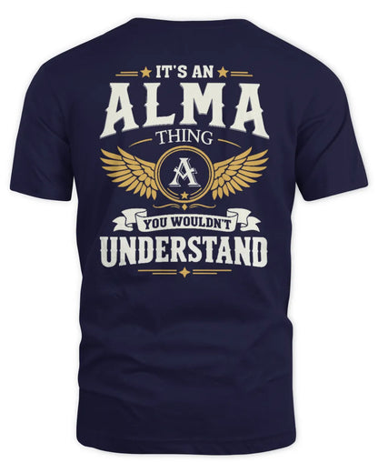 ALMA KT06-M008 It’s a [NAME] Thing – You Wouldn’t Understand | Personalized Vintage T-Shirt - Unisex Standard T-Shirt - Navy