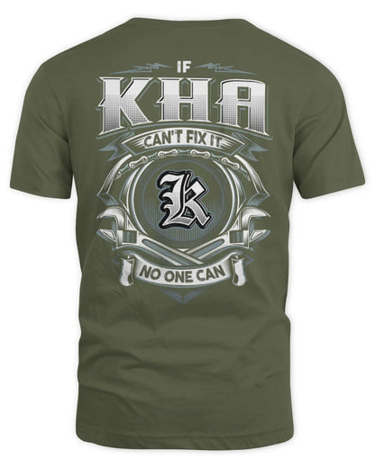 KHA AP81-K4-626 - Personalized Ahmed Quote Apparel “If Ahmed Can't Fix It, No One Can” - Unisex Standard T-Shirt - Military Green