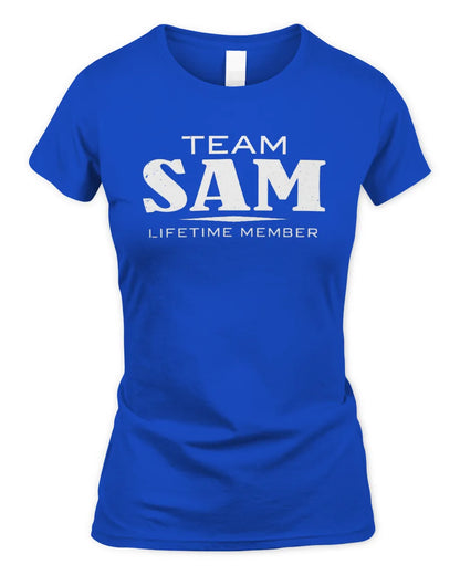 SAM BL62-K4-128 - Personalized “Team NAME Lifetime Member” - Women's Standard T-Shirt - Royal