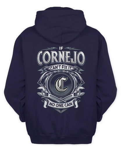 CORNEJO AP81-K4-626 - Personalized Ahmed Quote Apparel “If Ahmed Can't Fix It, No One Can” - Unisex Hoodie - Navy