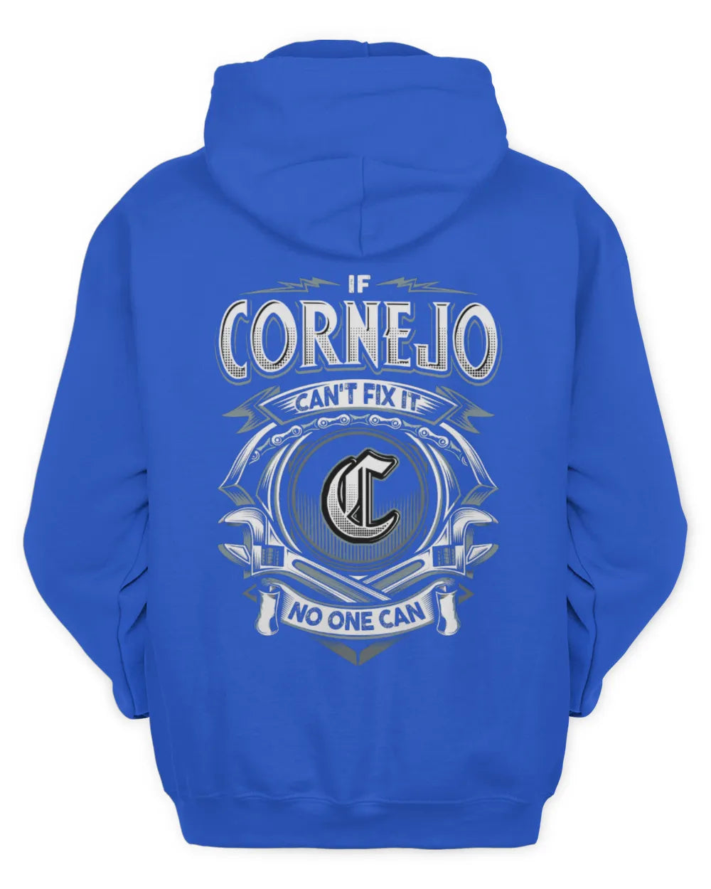 CORNEJO AP81-K4-626 - Personalized Ahmed Quote Apparel “If Ahmed Can't Fix It, No One Can” - Unisex Hoodie - Royal
