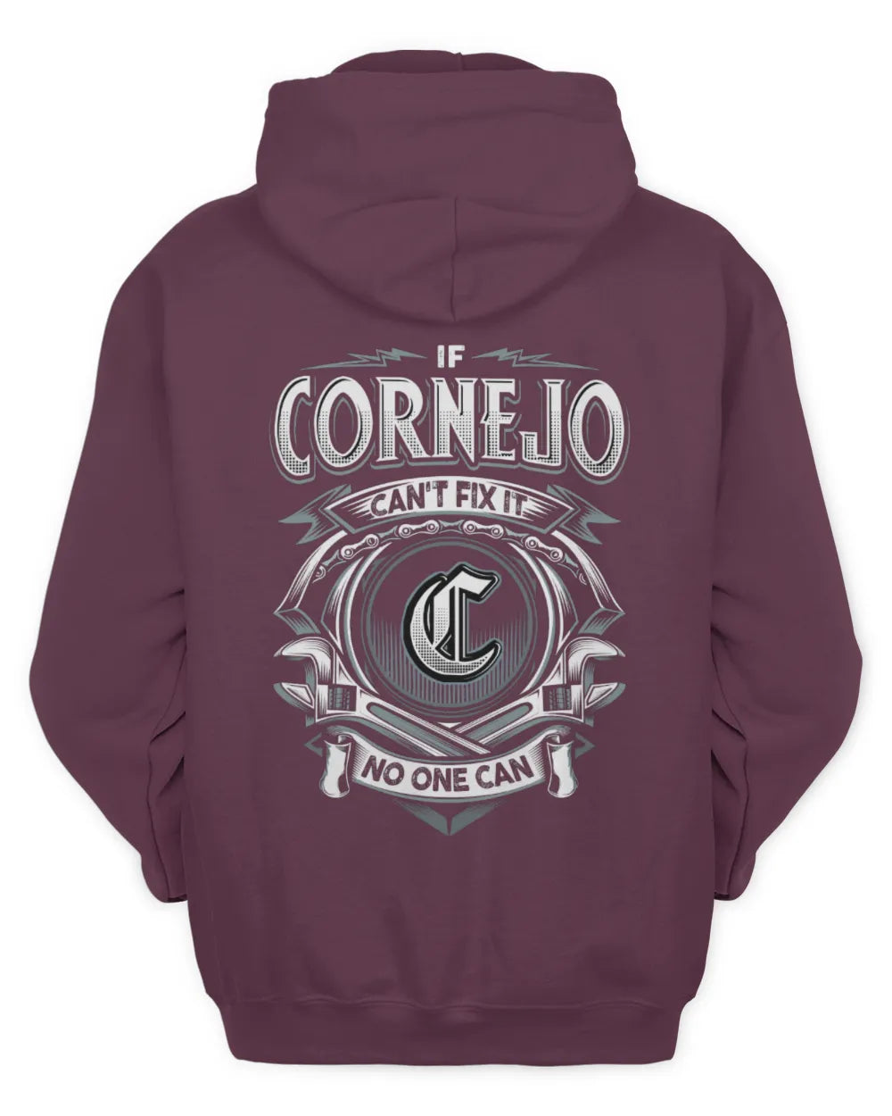 CORNEJO AP81-K4-626 - Personalized Ahmed Quote Apparel “If Ahmed Can't Fix It, No One Can” - Unisex Hoodie - Maroon