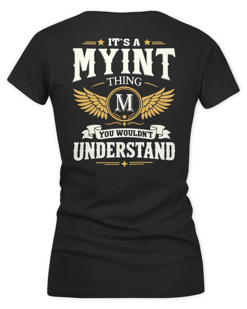 MYINT KT06-M008 It’s a [NAME] Thing – You Wouldn’t Understand | Personalized Vintage T-Shirt - Women's V-Neck T-Shirt - Black