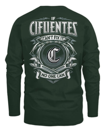 CIFUENTES AP81-K4-626 - Personalized Ahmed Quote Apparel “If Ahmed Can't Fix It, No One Can” - Men's Long Sleeved T-Shirt - Forest Green