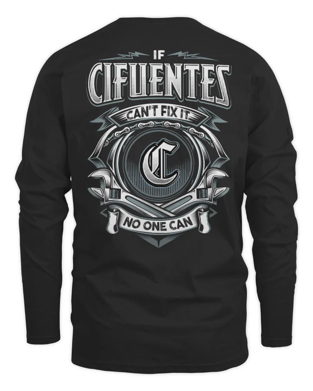 CIFUENTES AP81-K4-626 - Personalized Ahmed Quote Apparel “If Ahmed Can't Fix It, No One Can” - Men's Long Sleeved T-Shirt - Black