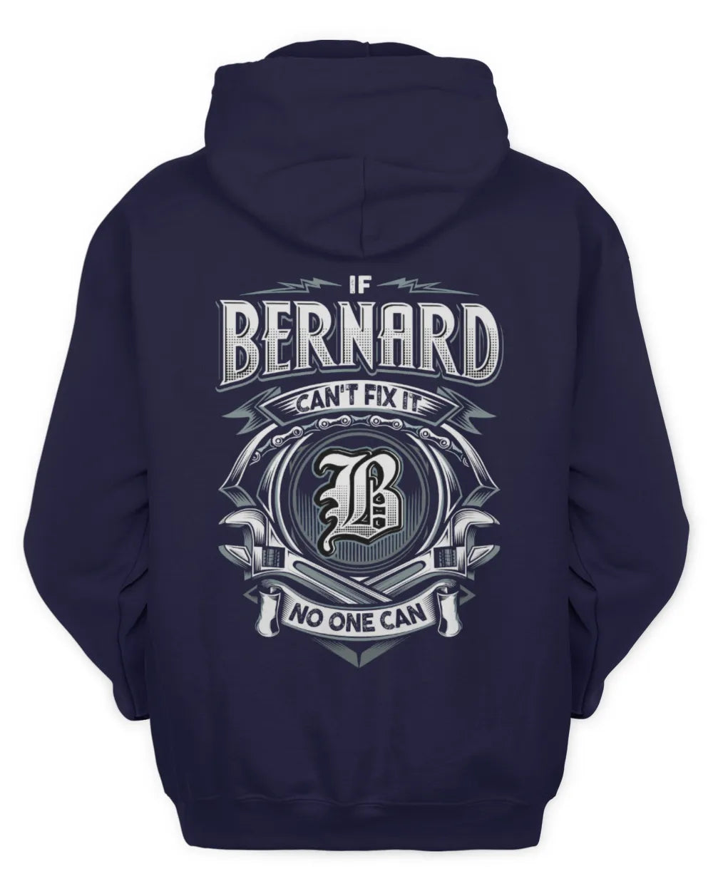 BERNARD AP81-K4-626 - Personalized Ahmed Quote Apparel “If Ahmed Can't Fix It, No One Can” - Unisex Hoodie - Navy