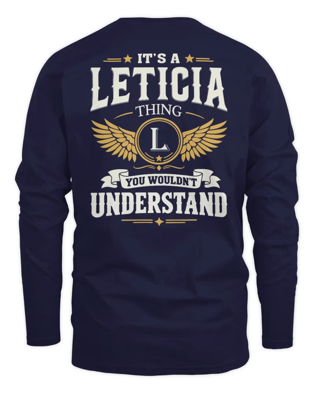 LETICIA KT06-M008 It’s a [NAME] Thing – You Wouldn’t Understand | Personalized Vintage T-Shirt - Men's Long Sleeved T-Shirt - Navy