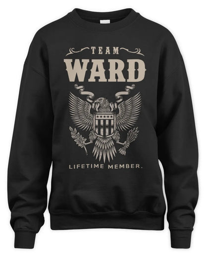 WARD TP06-K82 – Personalized Classic Style Apparel “Team NAME Lifetime Member” - Unisex Sweatshirt - Black