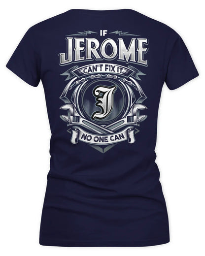 JEROME AP81-K4-626 - Personalized Ahmed Quote Apparel “If Ahmed Can't Fix It, No One Can” - Women's V-Neck T-Shirt - Navy