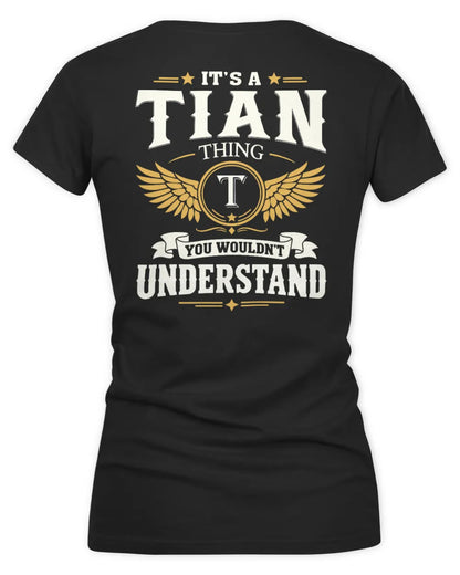 TIAN KT06-M008 It’s a [NAME] Thing – You Wouldn’t Understand | Personalized Vintage T-Shirt - Women's V-Neck T-Shirt - Black