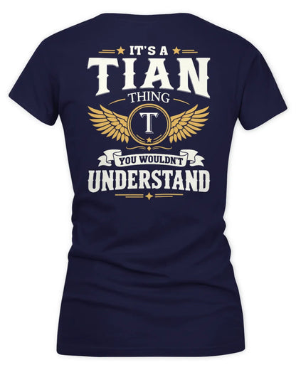 TIAN KT06-M008 It’s a [NAME] Thing – You Wouldn’t Understand | Personalized Vintage T-Shirt - Women's V-Neck T-Shirt - Navy