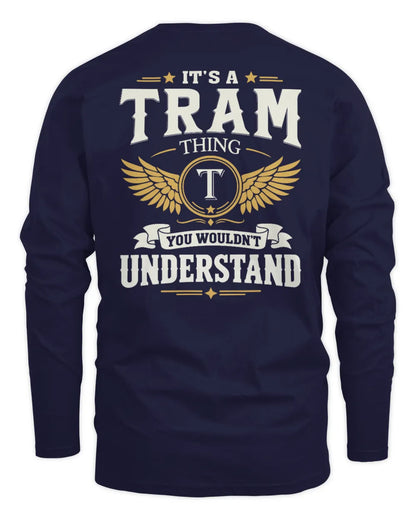 TRAM KT06-M008 It’s a [NAME] Thing – You Wouldn’t Understand | Personalized Vintage T-Shirt - Men's Long Sleeved T-Shirt - Navy