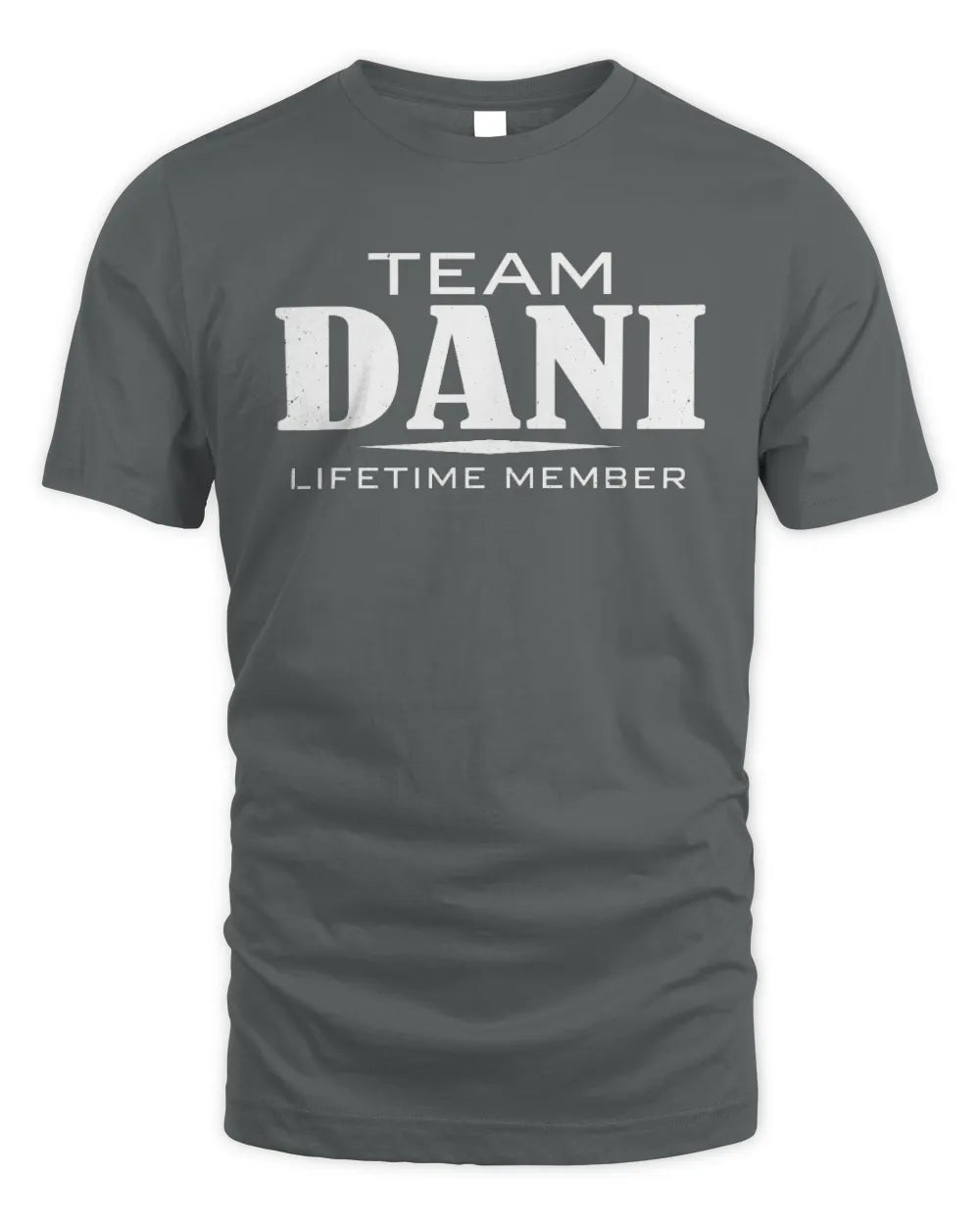 DANI BL62-K4-128 - Personalized “Team NAME Lifetime Member” - Unisex Standard T-Shirt - Charcoal