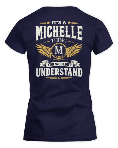 MICHELLE KT06-M008 It’s a [NAME] Thing – You Wouldn’t Understand | Personalized Vintage T-Shirt - Women's Standard T-Shirt - Navy