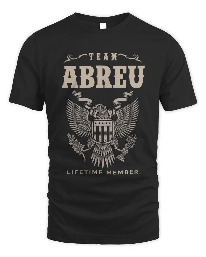 ABREU TP06-K82 – Personalized Classic Style Apparel “Team NAME Lifetime Member” - Unisex Standard T-Shirt - Black