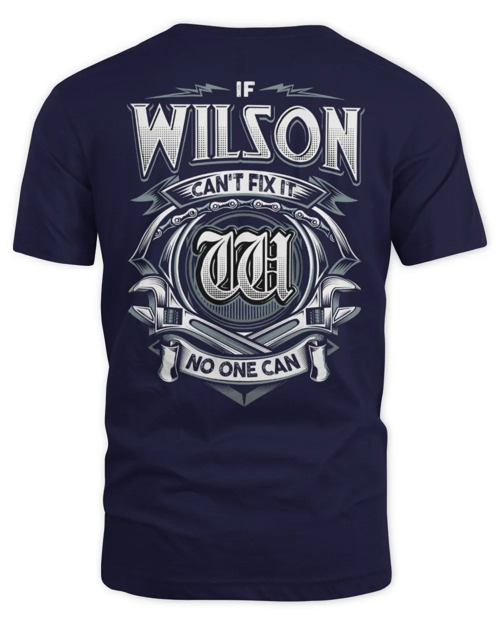 WILSON AP81-K4-626 - Personalized Ahmed Quote Apparel “If Ahmed Can't Fix It, No One Can” - Unisex Standard T-Shirt - Navy