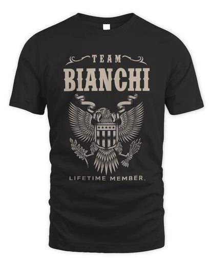 BIANCHI TP06-K82 – Personalized Classic Style Apparel “Team NAME Lifetime Member” - Unisex Standard T-Shirt - Black