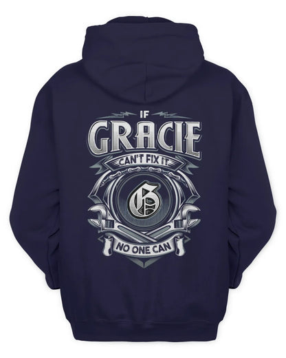 GRACIE AP81-K4-626 - Personalized Ahmed Quote Apparel “If Ahmed Can't Fix It, No One Can” - Unisex Hoodie - Navy