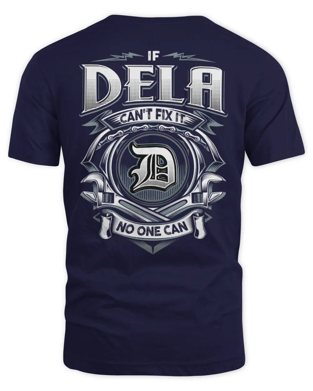 DELA AP81-K4-626 - Personalized Ahmed Quote Apparel “If Ahmed Can't Fix It, No One Can” - Unisex Standard T-Shirt - Navy