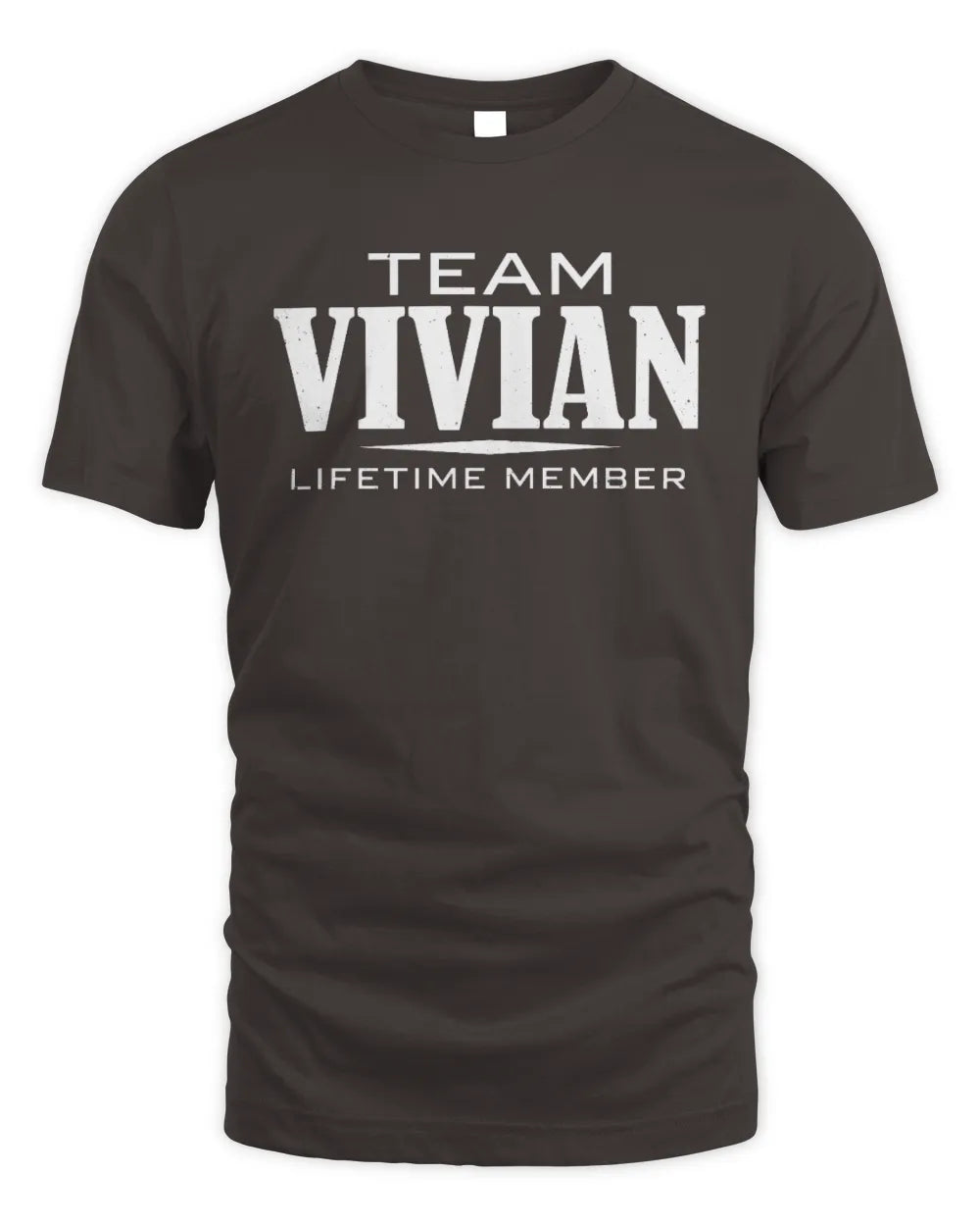 VIVIAN BL62-K4-128 - Personalized “Team NAME Lifetime Member” - Unisex Standard T-Shirt - Dark Chocolate