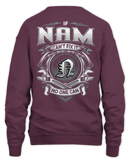 NAM AP81-K4-626 - Personalized Ahmed Quote Apparel “If Ahmed Can't Fix It, No One Can” - Unisex Sweatshirt - Maroon