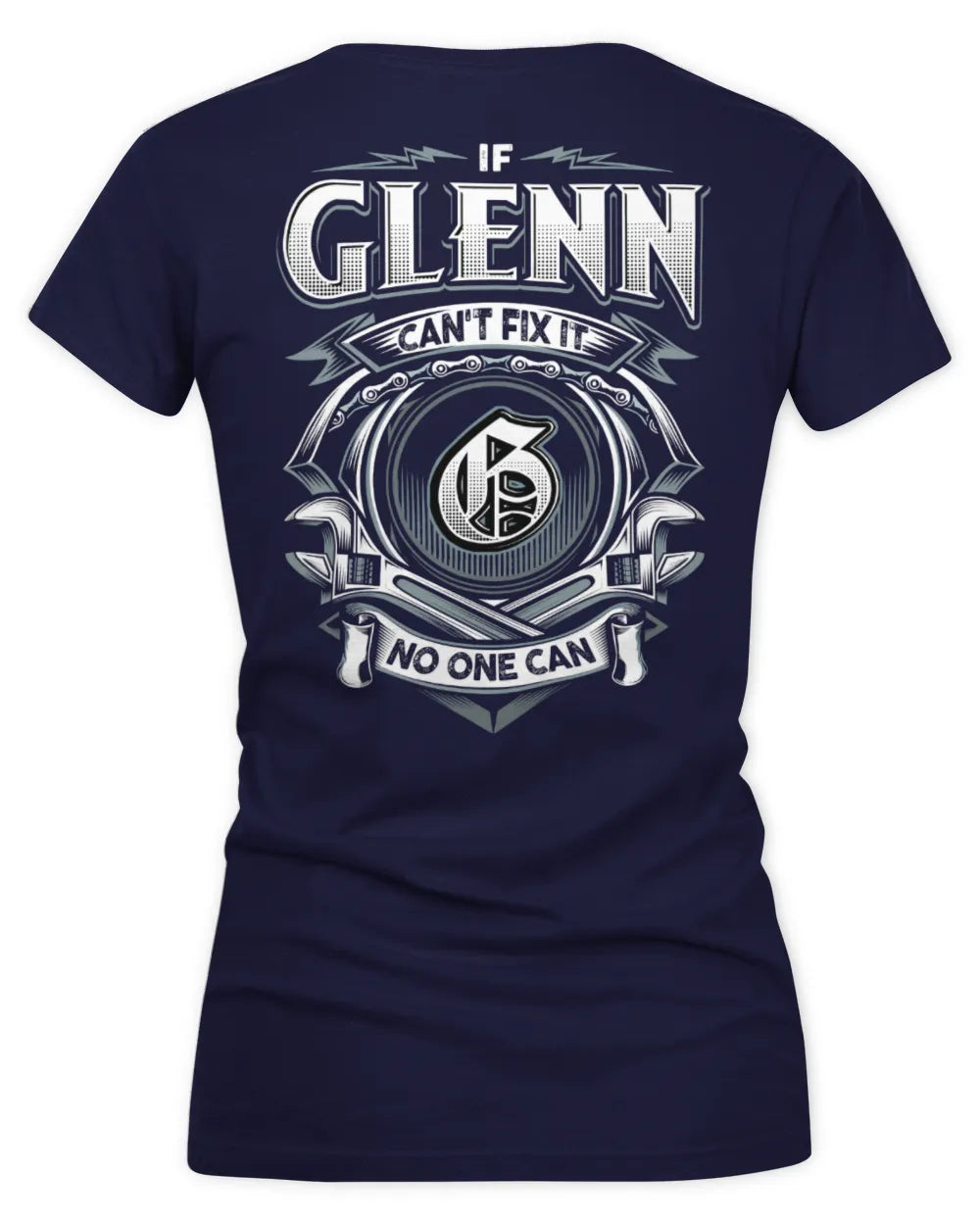 GLENN AP81-K4-626 - Personalized Ahmed Quote Apparel “If Ahmed Can't Fix It, No One Can” - Women's V-Neck T-Shirt - Navy