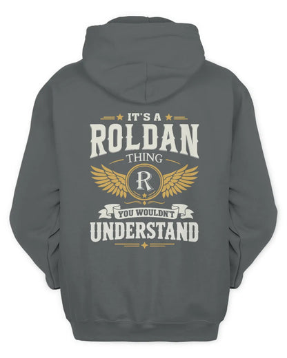 ROLDAN KT06-M008 It’s a [NAME] Thing – You Wouldn’t Understand | Personalized Vintage T-Shirt - Unisex Hoodie - Charcoal
