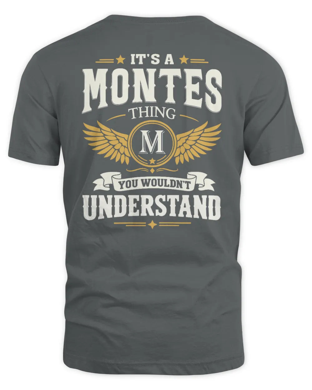 MONTES KT06-M008 It’s a [NAME] Thing – You Wouldn’t Understand | Personalized Vintage T-Shirt - Unisex Standard T-Shirt - Charcoal