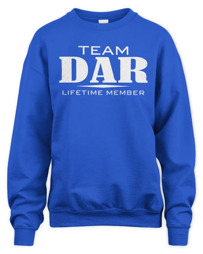 DAR BL62-K4-128 - Personalized “Team NAME Lifetime Member” - Unisex Sweatshirt - Royal