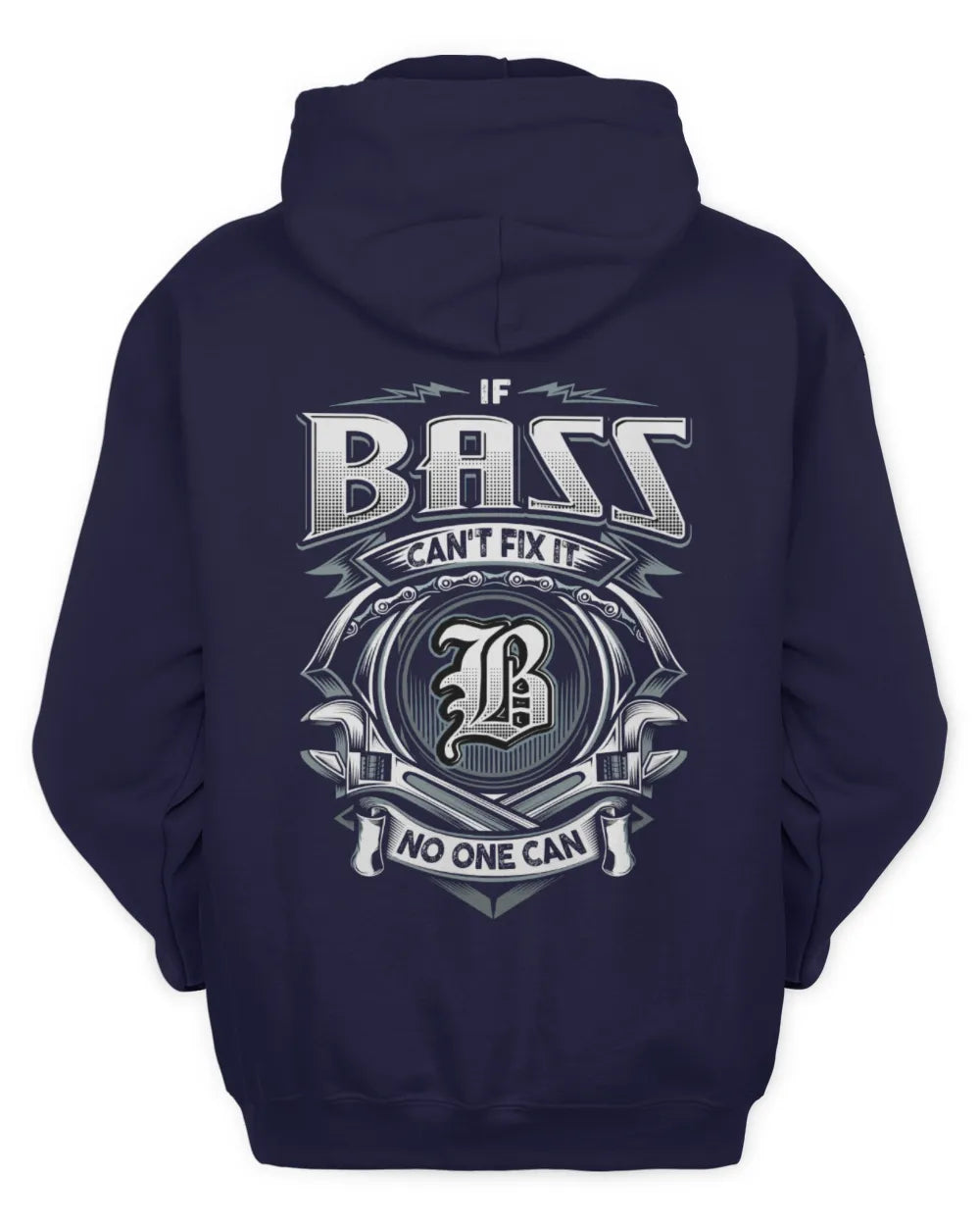 BASS AP81-K4-626 - Personalized Ahmed Quote Apparel “If Ahmed Can't Fix It, No One Can” - Unisex Hoodie - Navy