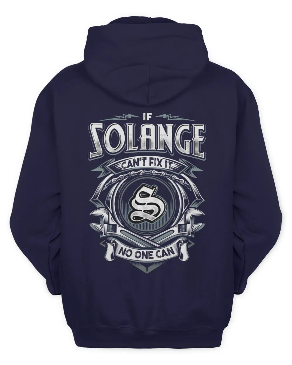SOLANGE AP81-K4-626 - Personalized Ahmed Quote Apparel “If Ahmed Can't Fix It, No One Can” - Unisex Hoodie - Navy