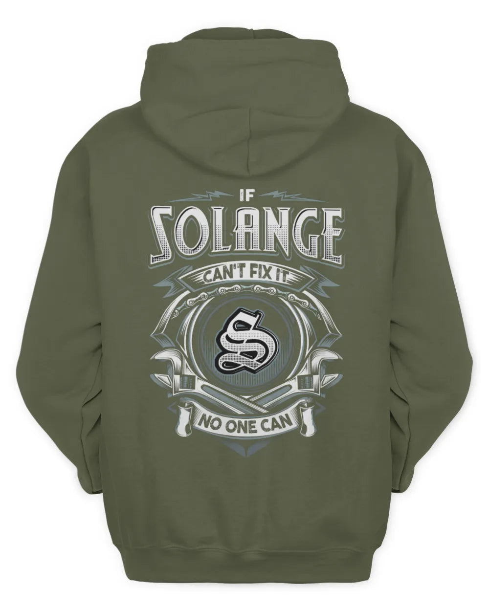 SOLANGE AP81-K4-626 - Personalized Ahmed Quote Apparel “If Ahmed Can't Fix It, No One Can” - Unisex Hoodie - Military Green