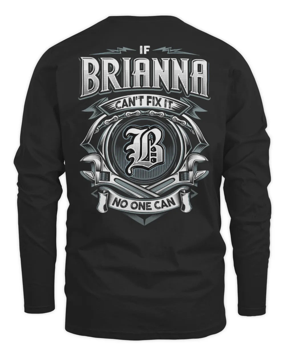 BRIANNA AP81-K4-626 - Personalized Ahmed Quote Apparel “If Ahmed Can't Fix It, No One Can” - Men's Long Sleeved T-Shirt - Black