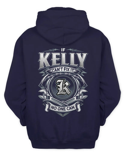 KELLY AP81-K4-626 - Personalized Ahmed Quote Apparel “If Ahmed Can't Fix It, No One Can” - Unisex Hoodie - Navy