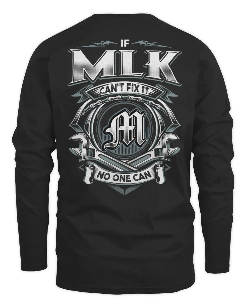 MLK AP81-K4-626 - Personalized Ahmed Quote Apparel “If Ahmed Can't Fix It, No One Can” - Men's Long Sleeved T-Shirt - Black