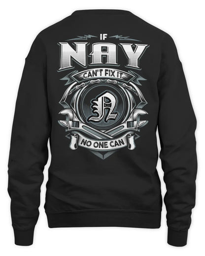 NAY AP81-K4-626 - Personalized Ahmed Quote Apparel “If Ahmed Can't Fix It, No One Can” - Unisex Sweatshirt - Black
