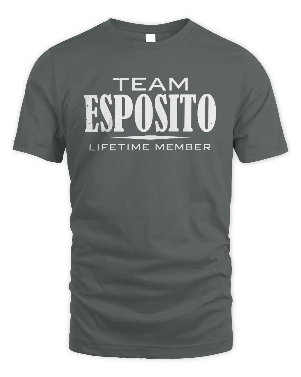 ESPOSITO BL62-K4-128 - Personalized “Team NAME Lifetime Member” - Unisex Standard T-Shirt - Charcoal