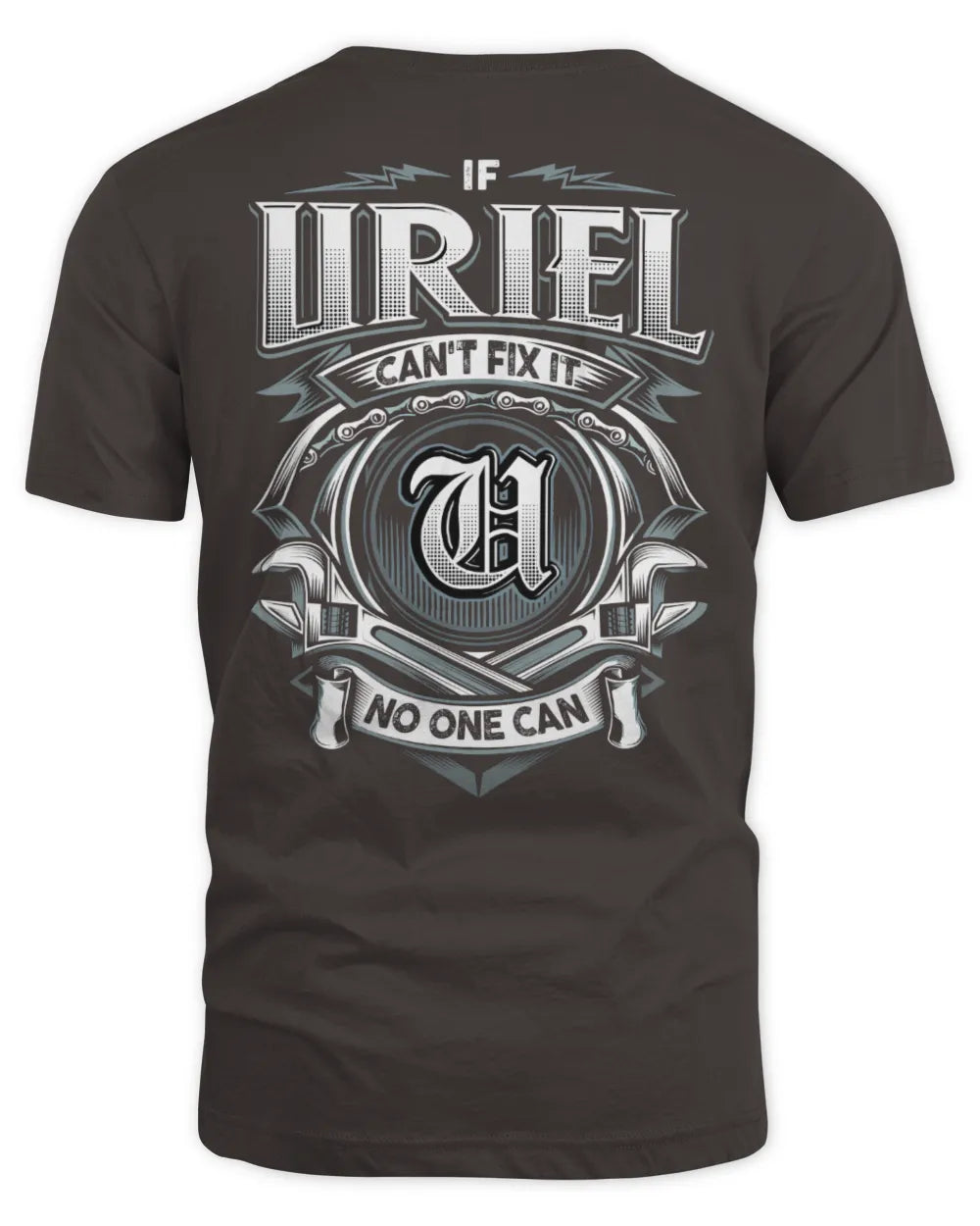 URIEL AP81-K4-626 - Personalized Ahmed Quote Apparel “If Ahmed Can't Fix It, No One Can” - Unisex Standard T-Shirt - Dark Chocolate