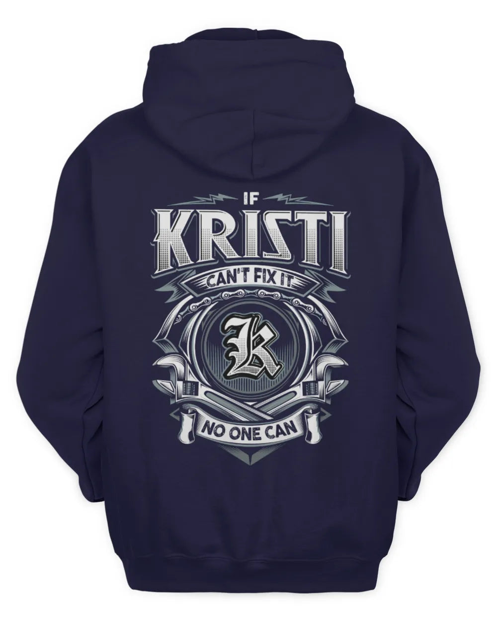 KRISTI AP81-K4-626 - Personalized Ahmed Quote Apparel “If Ahmed Can't Fix It, No One Can” - Unisex Hoodie - Navy
