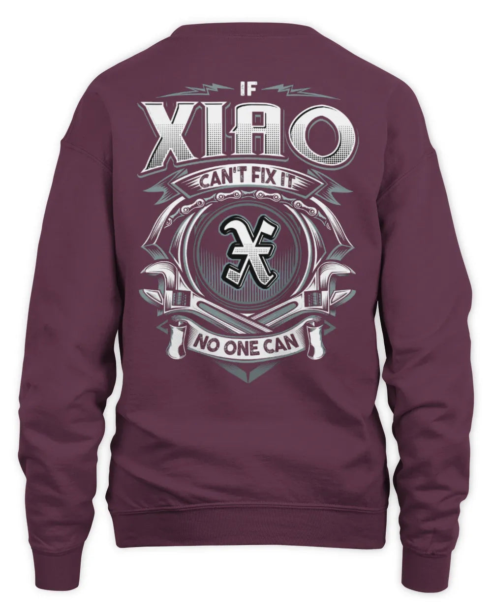 XIAO AP81-K4-626 - Personalized Ahmed Quote Apparel “If Ahmed Can't Fix It, No One Can” - Unisex Sweatshirt - Maroon