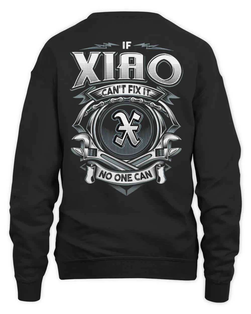 XIAO AP81-K4-626 - Personalized Ahmed Quote Apparel “If Ahmed Can't Fix It, No One Can” - Unisex Sweatshirt - Black