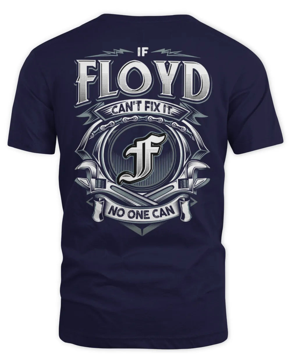 FLOYD AP81-K4-626 - Personalized Ahmed Quote Apparel “If Ahmed Can't Fix It, No One Can” - Unisex Standard T-Shirt - Navy