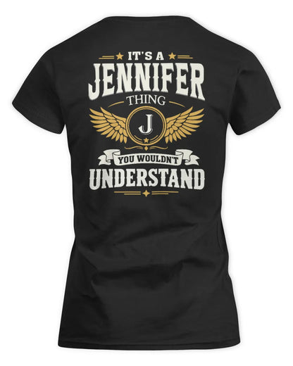 JENNIFER KT06-M008 It’s a [NAME] Thing – You Wouldn’t Understand | Personalized Vintage T-Shirt - Women's Standard T-Shirt - Black