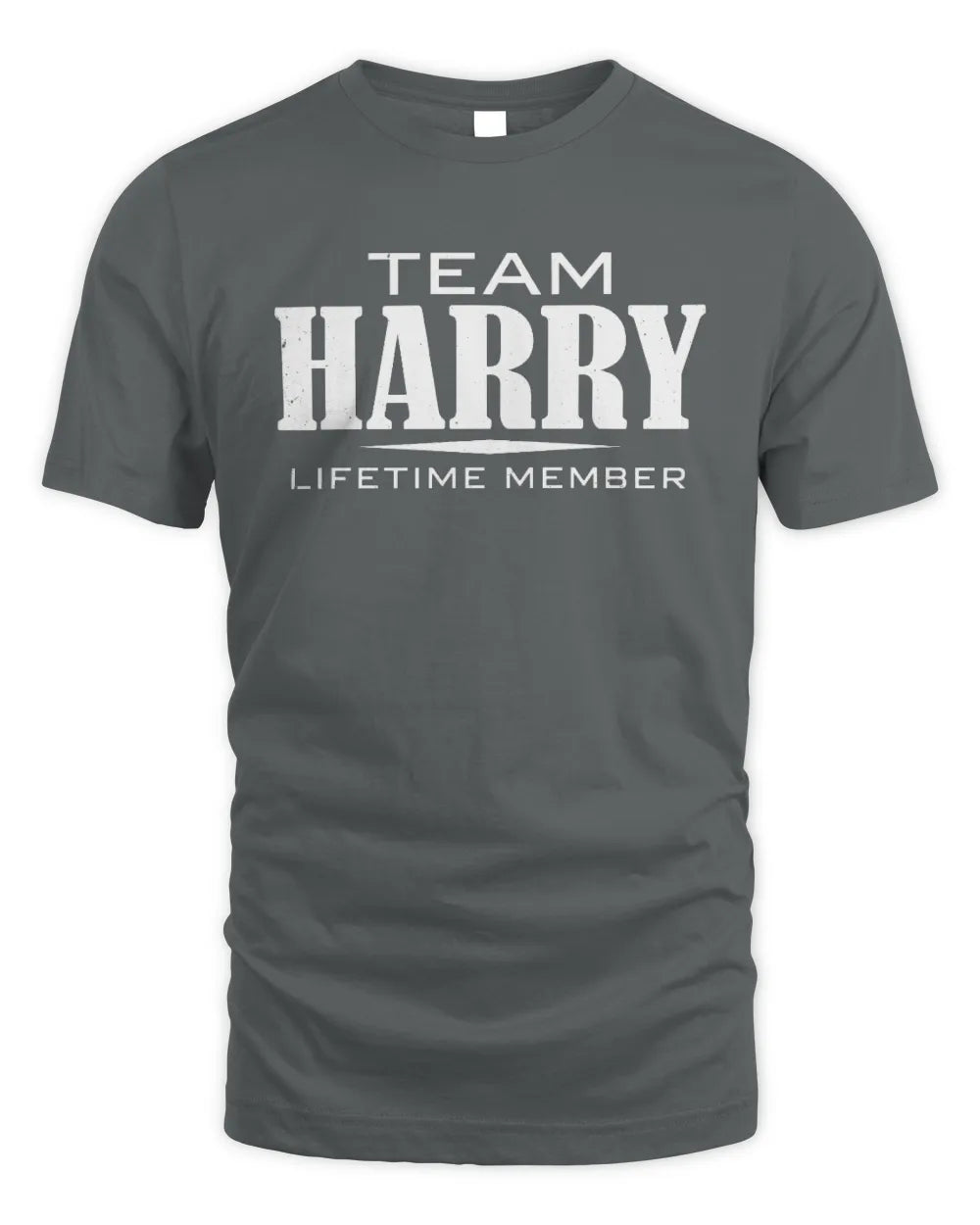 HARRY BL62-K4-128 - Personalized “Team NAME Lifetime Member” - Unisex Standard T-Shirt - Charcoal