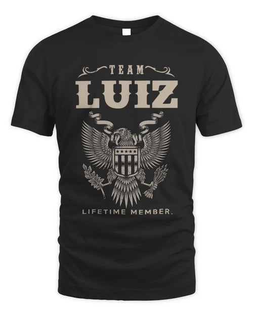 LUIZ TP06-K82 – Personalized Classic Style Apparel “Team NAME Lifetime Member” - Unisex Standard T-Shirt - Black