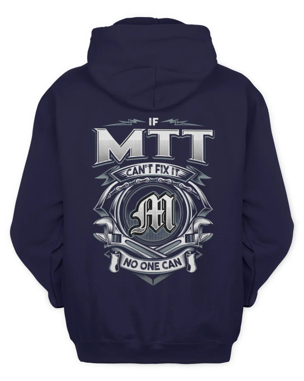 MTT AP81-K4-626 - Personalized Ahmed Quote Apparel “If Ahmed Can't Fix It, No One Can” - Unisex Hoodie - Navy