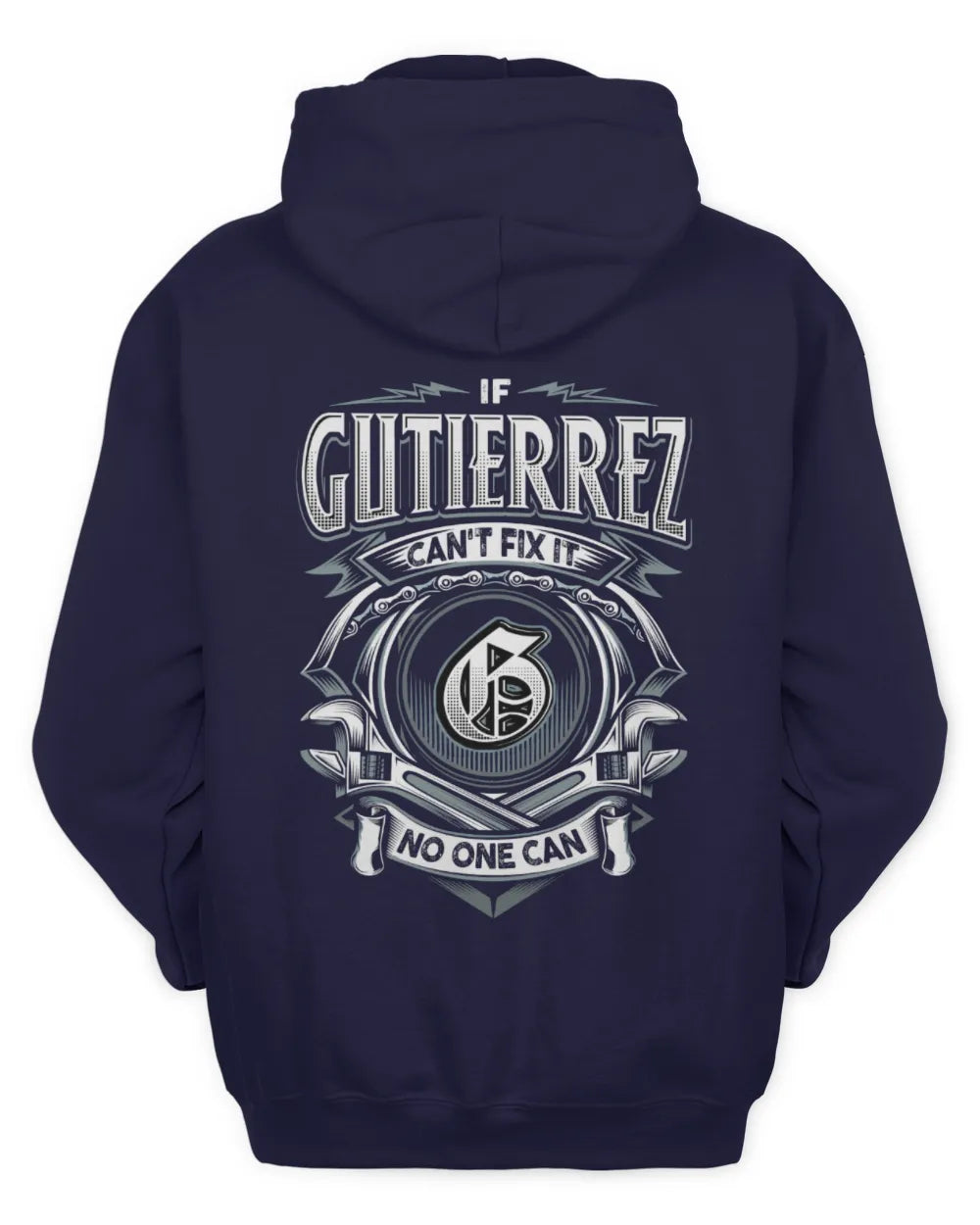 GUTIERREZ AP81-K4-626 - Personalized Ahmed Quote Apparel “If Ahmed Can't Fix It, No One Can” - Unisex Hoodie - Navy